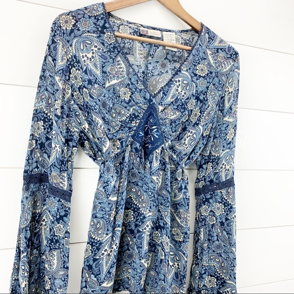 Faded Glory Boho Hippie Sheer Tunic L - Picture 2 of 8